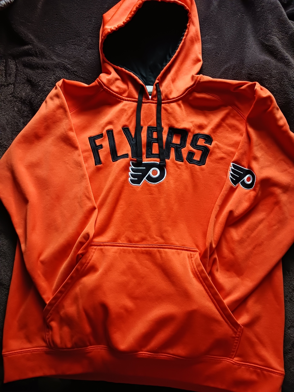 NHL Flyers Orange and Black Hockey Hoodie